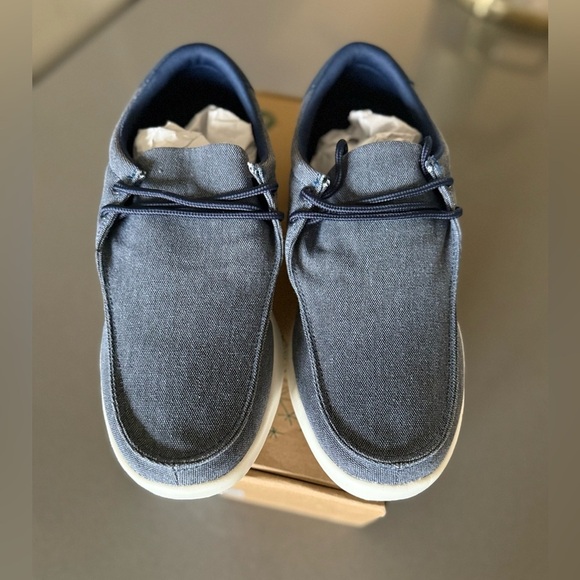 OrthoComfoot Mens Orthopedic Arch Support Walking Slip On Loafers, Navy, 10, NWT